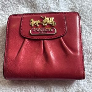 Coach Cherry Red Leather Wallet